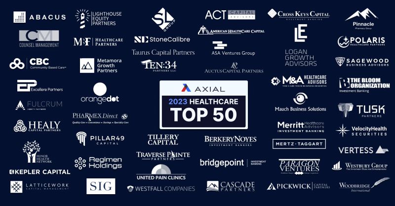 Axial top 50 healthcare M&A Advisors